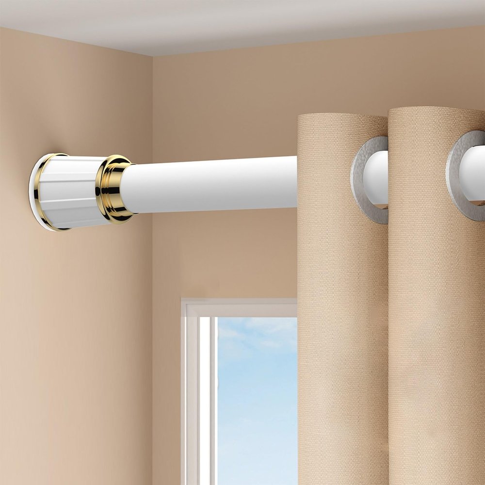 No-Drill Stainless Steel Tension Rod, Adjustable 15.7–19.7 in