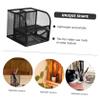 GRIRIW Metal Pen Holder with 4 Compartments, Lightweight and Portable view 2