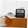 GRIRIW Metal Pen Holder with 4 Compartments, Lightweight and Portable view 3