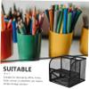 GRIRIW Metal Pen Holder with 4 Compartments, Lightweight and Portable view 4