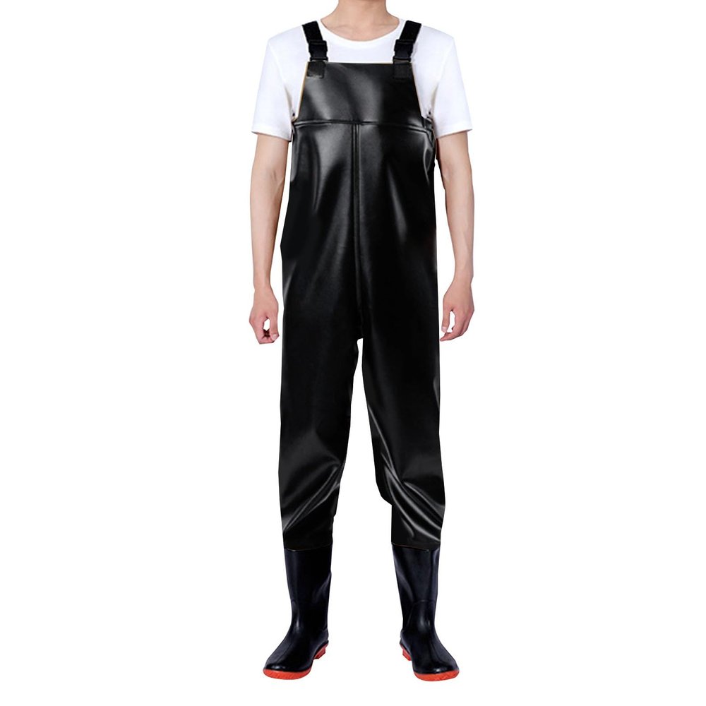 Men's Waders with Suspenders, Breathable Crosswater Fishing Waders, Sweet Heart, Dark Gray, Size 50