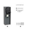 LongLife LED IP44 Outdoor Garden Outlet Post, Square, 23 cm, 2 Outlets, Anthracite view 4