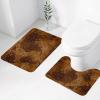 KGDHY 2-Piece Bathroom Mat Set, Vintage Ocean Mountain World Map view 2