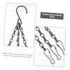 OFFSCH Black Metal Flower Pot Hanging Chain with Hooks for the Garden view 4