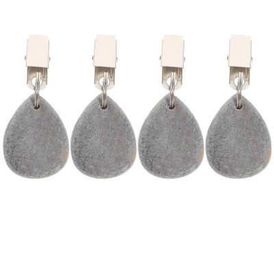 PXAMORTEL Tablecloth Clips for Outdoor Tables, 4-Piece Marble Tablecloth Weights