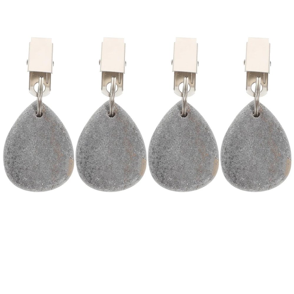 PXAMORTEL Tablecloth Clips for Outdoor Tables, 4-Piece Marble Tablecloth Weights