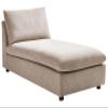 Beliani Vizille Beige Taupe Fabric Chaise Lounge with Cushions view 1