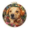 ARVALOLET Cross-Stitch Kit with Dog and Flowers Pattern view 1