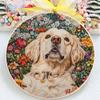 ARVALOLET Cross-Stitch Kit with Dog and Flowers Pattern view 3