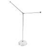 Small Metal Flag Holder for Desk, Sturdy, Silver, Crystal view 1