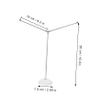 Small Metal Flag Holder for Desk, Sturdy, Silver, Crystal view 2
