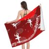 Leichong Ballerina Microfiber Beach Towel, 100 x 200 cm, 3D Cartoon Pattern view 1