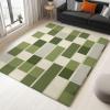 Simple Geometric Grid Rug, 120 x 170 cm, Green view 1