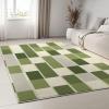 Simple Geometric Grid Rug, 120 x 170 cm, Green view 2