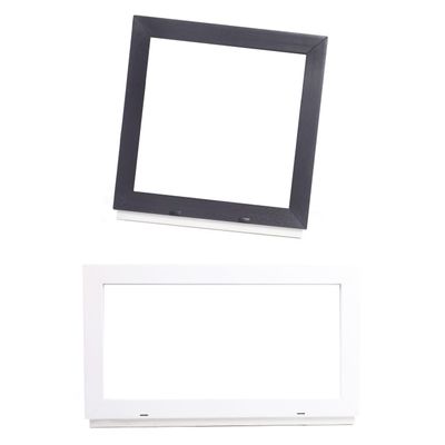PVC Fixed Window 900 x 550 mm, White/White, Double Glazing, 58 mm Profile