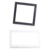 PVC Fixed Window 900 x 550 mm, White/White, Double Glazing, 58 mm Profile view 1