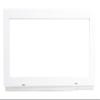 PVC Fixed Window 900 x 550 mm, White/White, Double Glazing, 58 mm Profile view 2