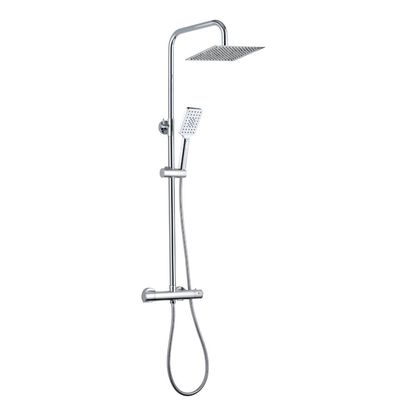 Nite Thermostatic Shower System with Atlas Showerhead, 25 x 25 cm, Chrome