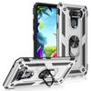Jiajihua Case Compatible with LG K40S [Hard PC+TPU], 2-in-1 Car Mount, Magnetic Ring, Kickstand, Silver view 1