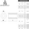 RYSUPPLY Aluminum Spacer Sleeves | 15 x 5.3 x 3 mm | 50 Pieces view 3
