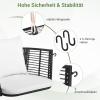 GYMAX PE Rattan Hanging Chair with Cushions and 2 Hanging Ropes, 180 kg Capacity, White view 3