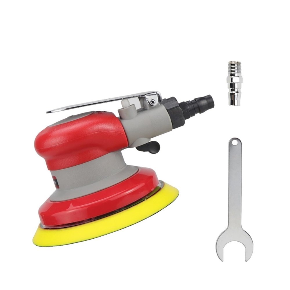 STRAFBRG 5-Inch Pneumatic Random Orbital Sander, 125 mm, 12,000 RPM