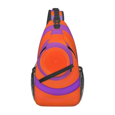 WZYCWB Orange Circle Pattern Crossbody Chest Bag