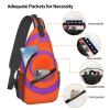 WZYCWB Orange Circle Pattern Crossbody Chest Bag view 3