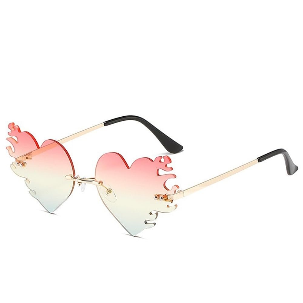 SLEDEZ Women's Heart-Shaped Party Sunglasses, European and American Style, Color 3