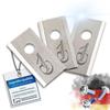 Genisys Stainless Steel Blades Compatible with Parkside Smart Robotic Mowers PMRA/PMRDA – LongLife, 1-Hole, Shatter-Resistant, DIN EN 50636 Tested, with Screws, 18-Pack view 1