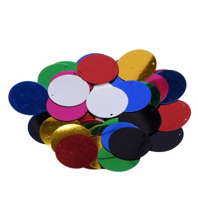 Shiny Round Confetti, 30 mm, Loose PVC Sequins