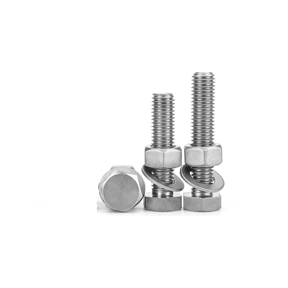 jiuxinyun 3 Sets Pure Titanium Hex-Head Bolts, Nuts and Washers, M4–M10 (3 Sets M5 x 65)