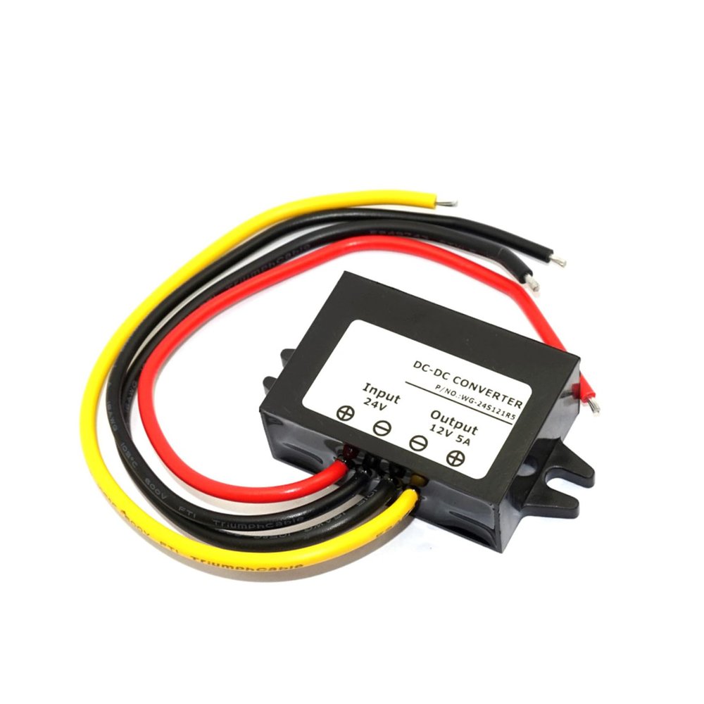 HOMSFOU Automatic 24V to 12V DC-DC Voltage Regulator, 5A, 60W