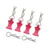 YONMFRDS Pink Stainless Steel R-Type RC Body Clips for Axial Capra, Yeti, SCX10, 1/8, 1/10, 1/12 view 1