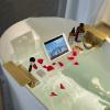 OXOLAMRIN Acrylic Expandable Bathtub Caddy Tray, 70 cm view 3