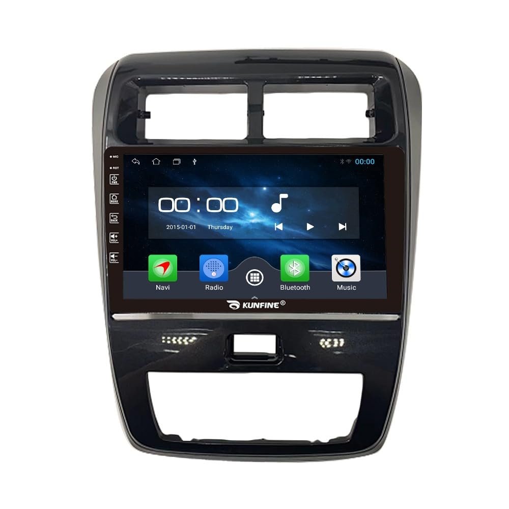 Kunfine CarPlay Android Auto GPS Stereo with Rear Camera Display, 10-inch IPS Touchscreen, Quad-Core 2G+64G for Toyota Agya 2020