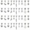 UNICRAFTALE 60-Piece, 10-Style Antique Silver Charm Set for Jewelry Making view 1