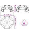 vidaXL Gray Waterproof Party Tent view 3