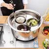 Stainless Steel Pasta Pot with Divider and Strainer, Multifunctional Cooking Set view 2