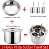 Stainless Steel Pasta Pot with Divider and Strainer, Multifunctional Cooking Set view 3
