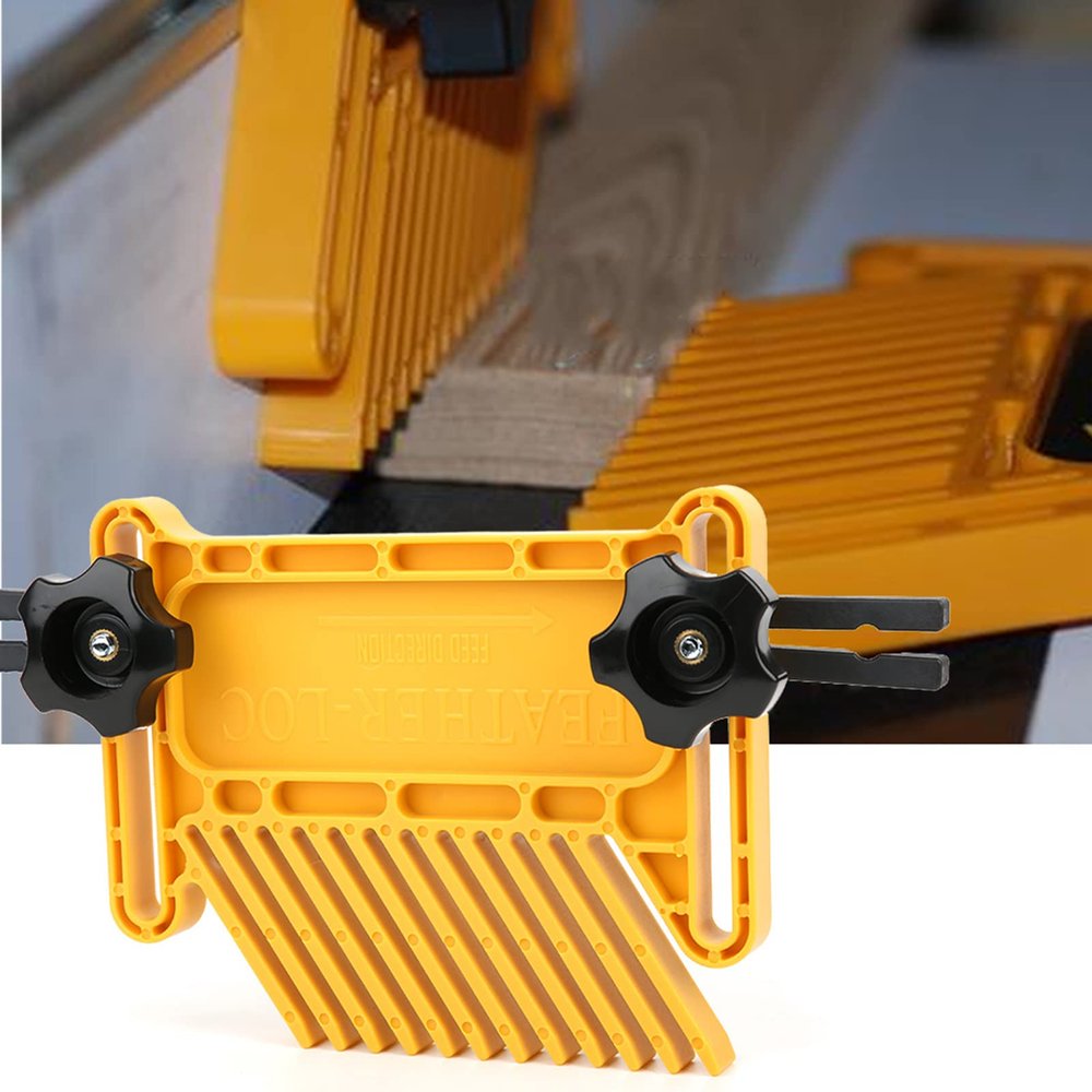 Woodworking Featherboard for Router Tables and Table Saws, Yellow
