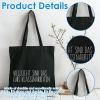 KUBDPQOR Teacher Gift Cotton Tote Bag with Humorous Sayings, 35 x 40 cm view 3