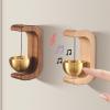 Magnetic Wooden Door Chime Bell, Retro Design, No Drilling Required view 3