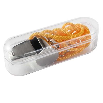 Stainless Steel Whistle with Lanyard, Loud Metal Sports Whistle for Team Sports and Soccer (with Box)