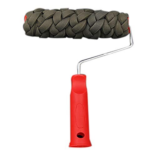 Asuinxurr Pattern Paint Roller Tool, Environmental Protection Stamp Painting Decorative Roller for Wall Imitation