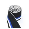 Black-Blue Ribbed Stretch Cuff Band, 1.5 in (38 mm) view 4
