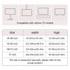 STHOYN Optional Elastic TV Cover, Multi-Size Indoor Countertop/Wall Decorative TV Cover, Customizable, 70–75 Inches, Gray view 3