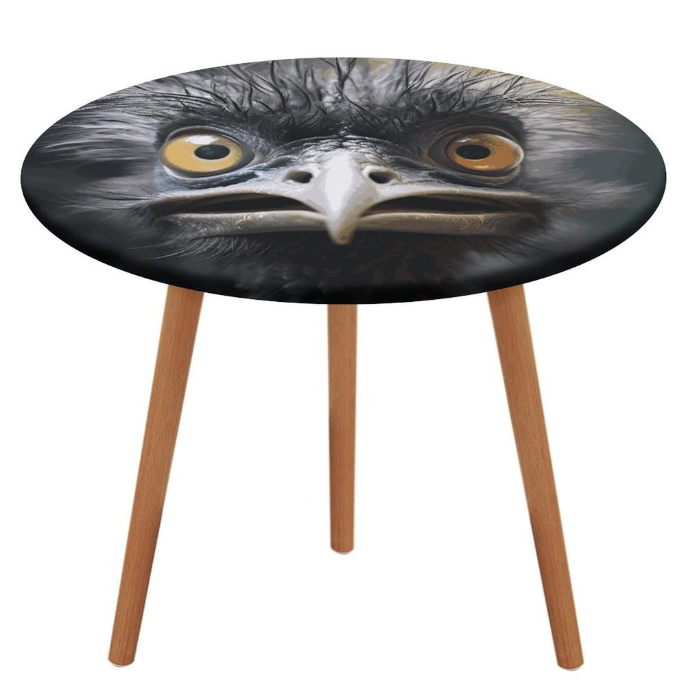HJKBCV Emu Round Tablecloth with Elastic Edge, Reversible, Waterproof and Stain-Resistant