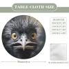 HJKBCV Emu Round Tablecloth with Elastic Edge, Reversible, Waterproof and Stain-Resistant view 2