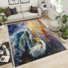 Eagle Rug for Living Room, Orange Sunset Design, Non-Slip, Washable, Stain-Resistant, 150 x 180 cm view 3